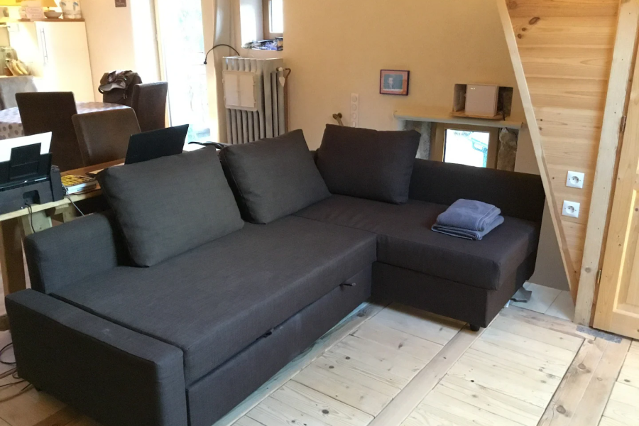 Canapé lit avec sur matelas dans le coffre pour un confort de couchage optimum